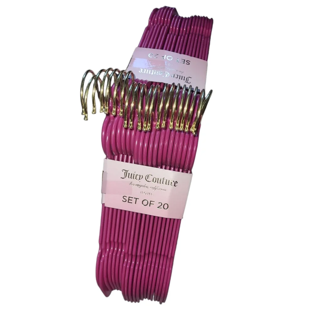 Juicy Couture Vibrant Pink Heart Hangers - Set Of 20